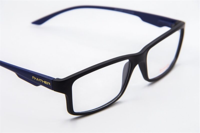 Óculos de grau masculino PANTHER JAGUAR Preto e Azul